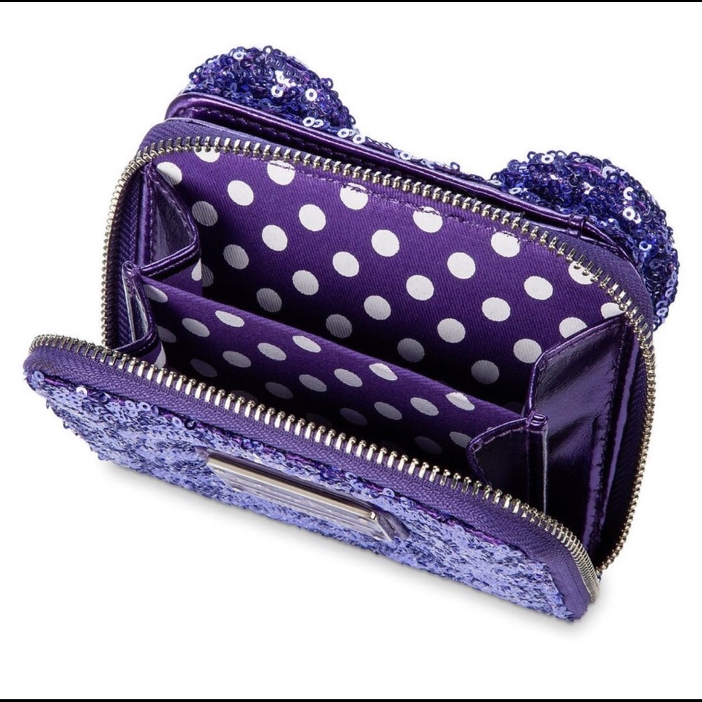 New Disney Loungefly Mickey Mouse Purple Wallet